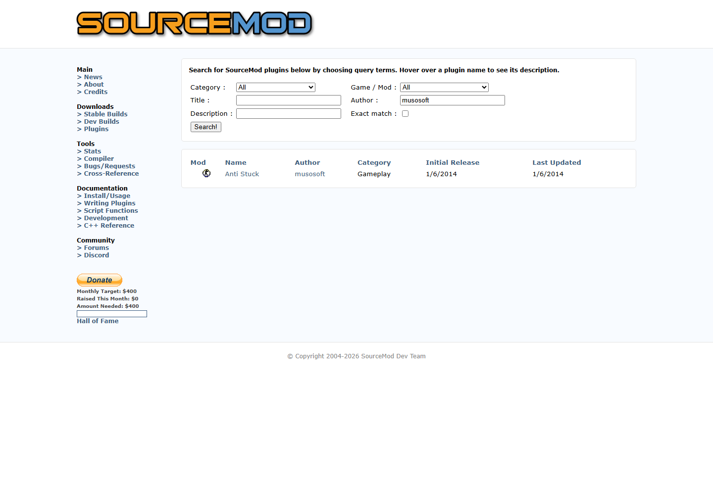 SourceMod proof screenshot