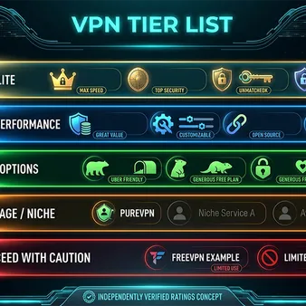 VPN Tier List 2026 — NordVPN, Mullvad and Proton VPN